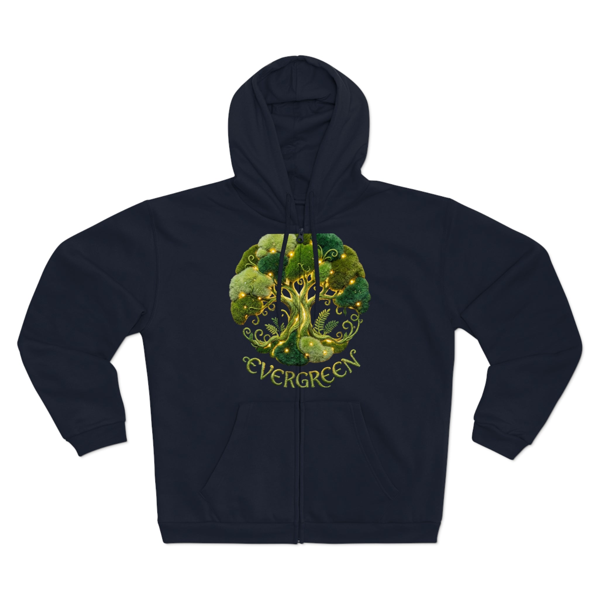 Evergreen Tree Hoodie — "Enjoy the Nature While It Lasts" Zip Hoodie