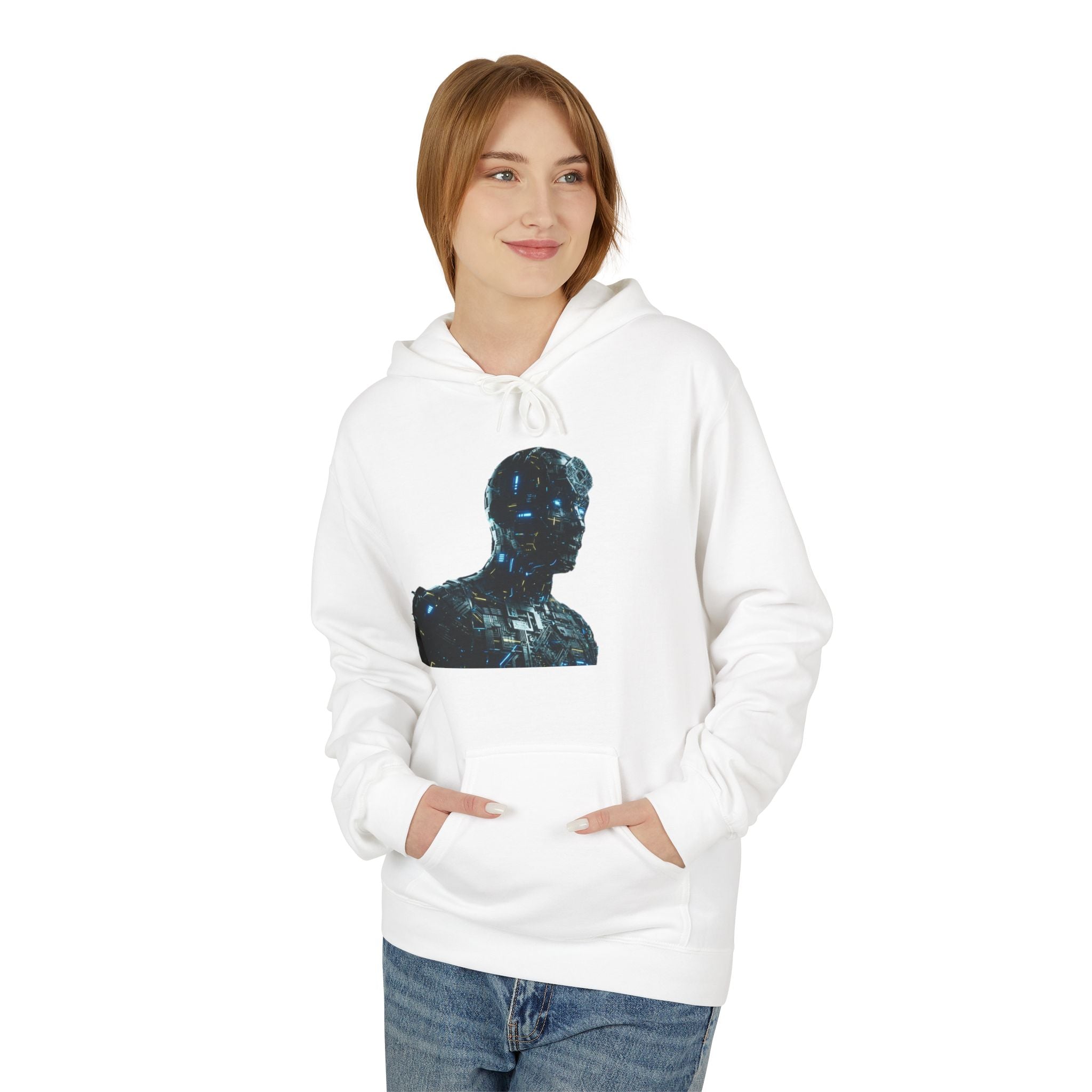 Hoodie — Cosmic Silhouette "I Am Watching You" Graphic Pullover