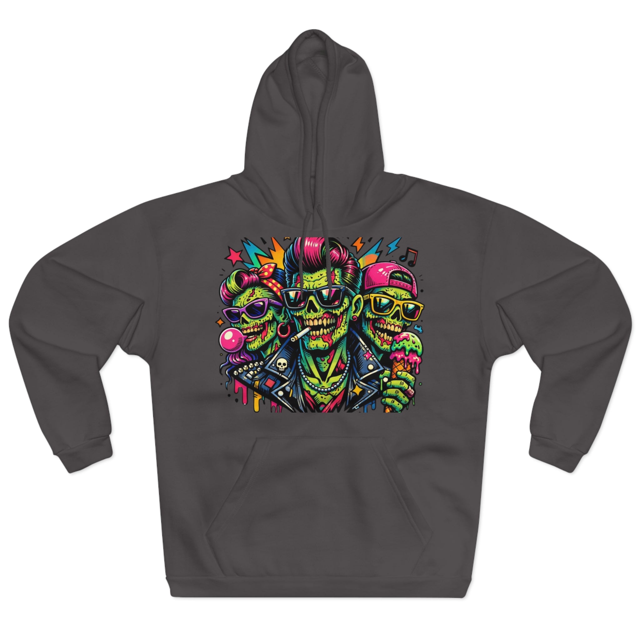 Zombie Crew Graphic Hoodie — “Even the zombies have a goal” Motivational Skull Pullover