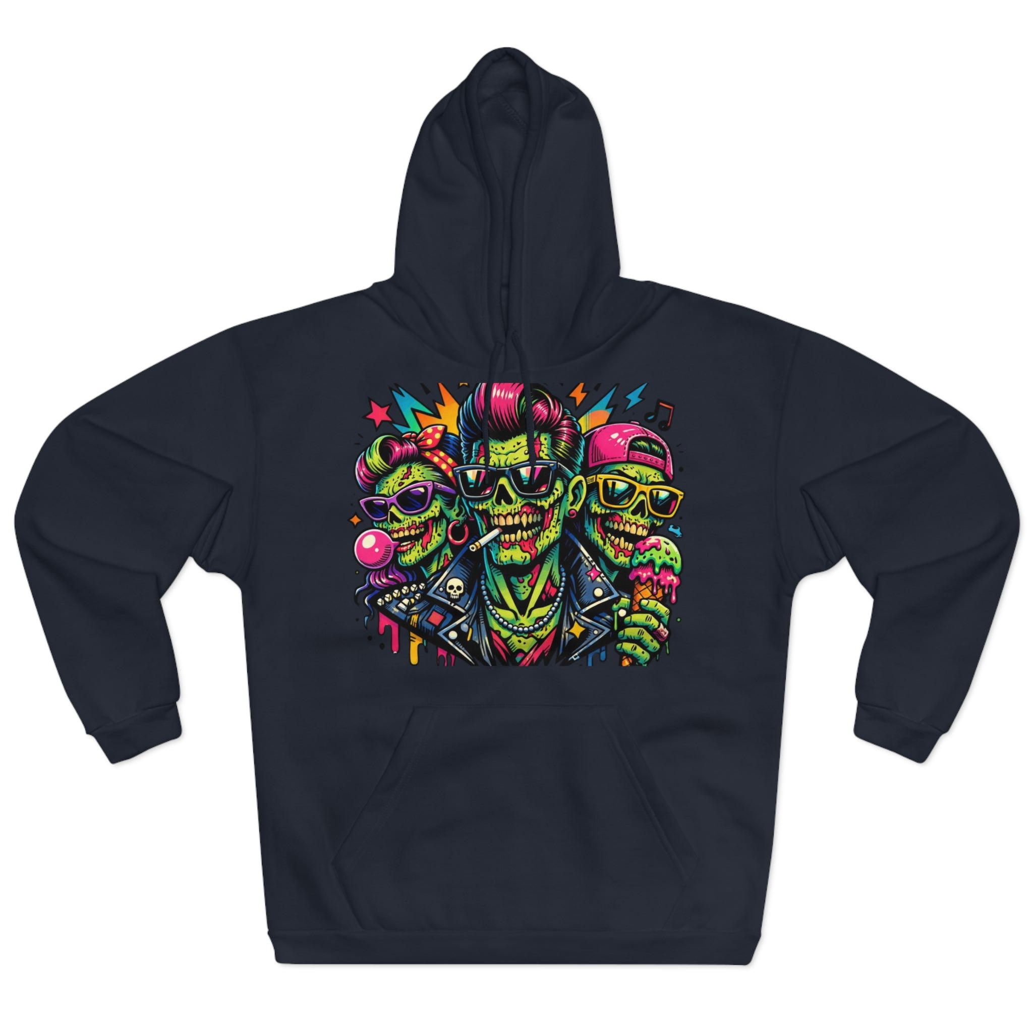 Zombie Crew Graphic Hoodie — “Even the zombies have a goal” Motivational Skull Pullover