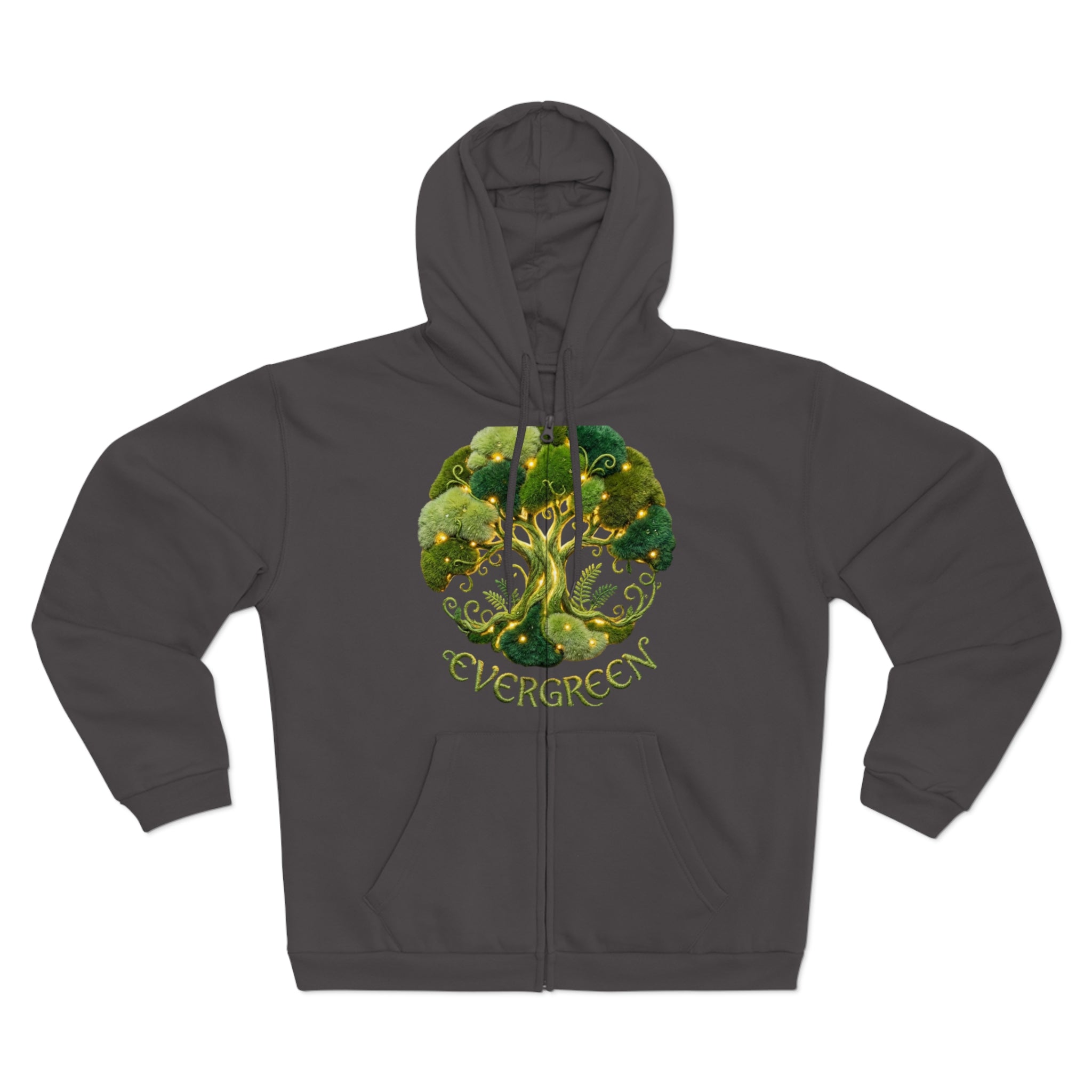 Evergreen Tree Hoodie — "Enjoy the Nature While It Lasts" Zip Hoodie