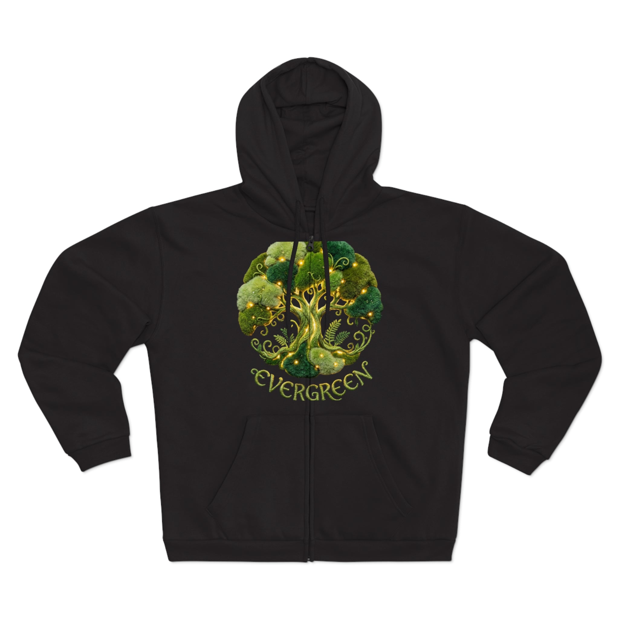 Evergreen Tree Hoodie — "Enjoy the Nature While It Lasts" Zip Hoodie