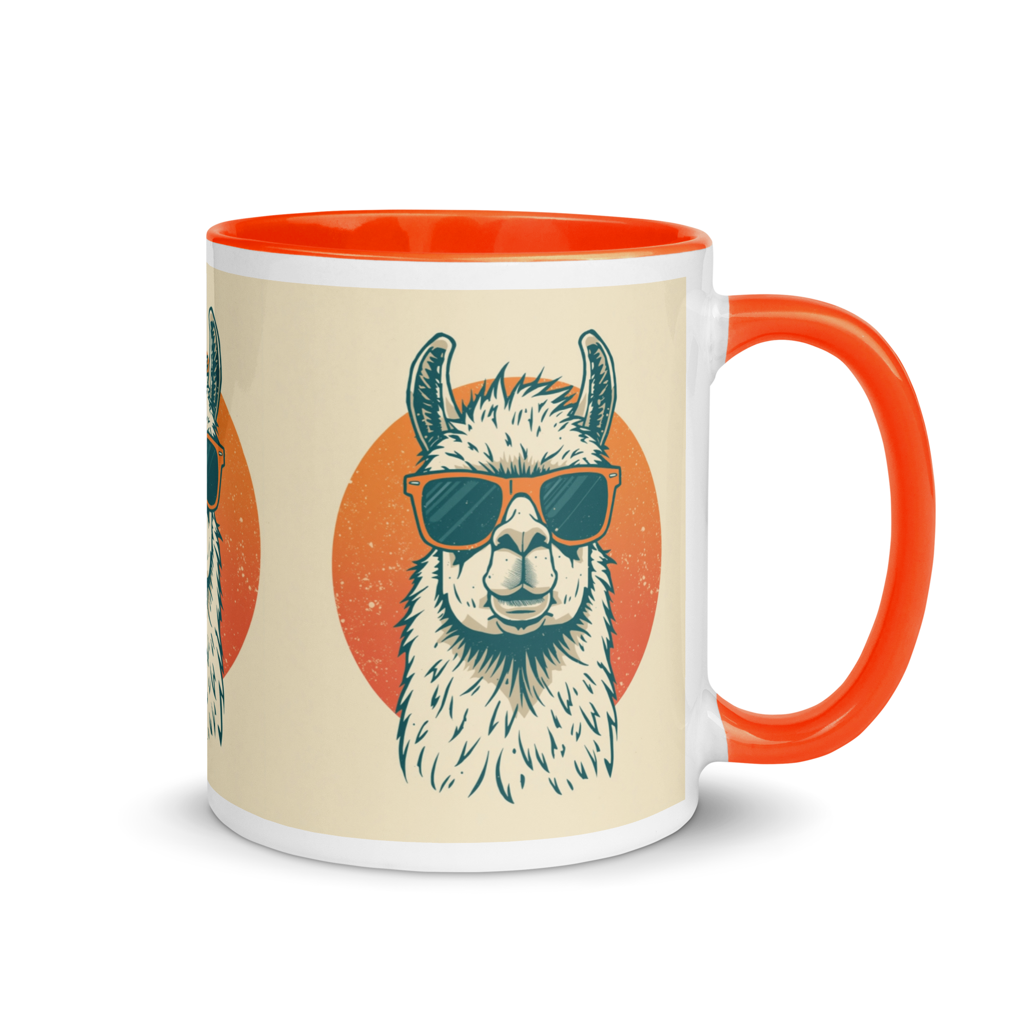 Zweifarbige Keramiktasse 11oz mit farbigem Innenraum – Kaffeetasse | EviSnowDesign